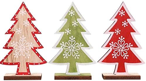 UXZDX дрвена елка - Божиќни украси Дрво за јадење Дрво за украсување Дрво （12 × 8cm）