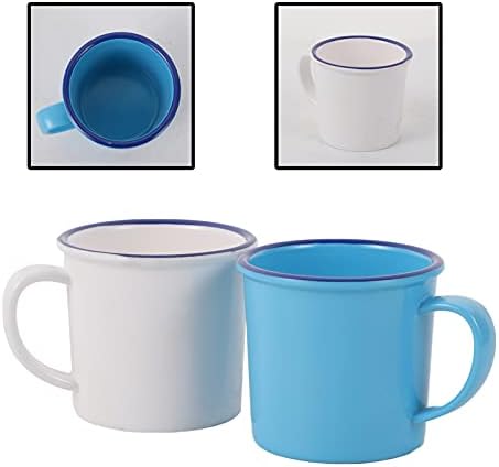 Кабилок Чаши За Пијалоци чаши За Пиење 2 парчиња Меламин Гроздобер Големи Чаши За Чај Имитација Емајл Чаши За Чај Шолји За