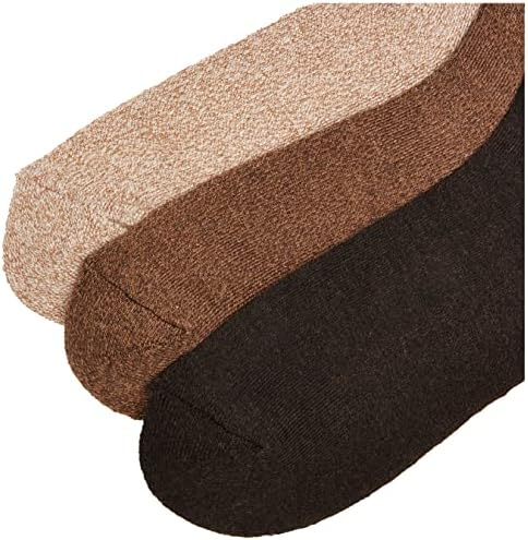 Машки Цврсти Лажни Ребра Обични Чорапи На Екипажот-Пакет Од 3 Парови - Поли Памучна Мешавина