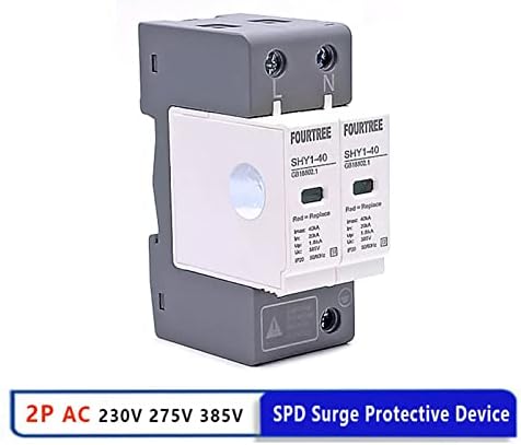 Заштита за заштита на TPUOTI 20PCS 2P 30KA〜60KA и 20 парчиња чипови со низок напон за заштитен уред 230V 275V