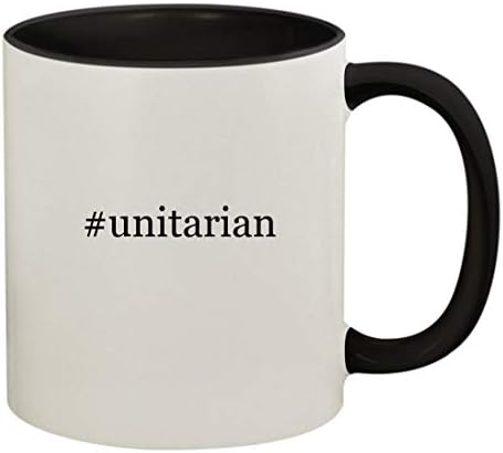 Подароци на Ник Нок unitian - 11oz керамичка боја рачка и внатре во чаша за кригла, црна