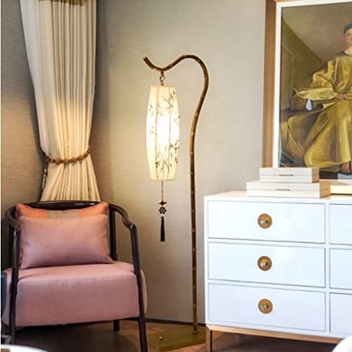 NPZHD Кинеска подлова ламба за спални простории Класичен чај со рачно насликана чај дневна соба инженерски светилки