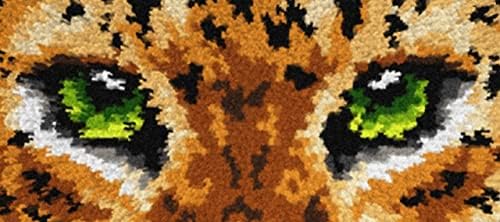 Орхидеа - комплет за килим со кука за заклучување - леопард - печатено платно - 4,5 брои - за возрасни - 4164