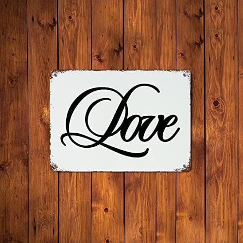 Луиорги метална калај знак за цитат Постер метал декор знаци Loveубов дрво жито смешно потресено стилски лимени знаци за домашна