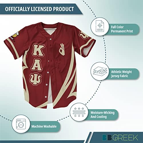 Bbgreek Kappa Alpha Psi Paraphertanial - Атлетска облека за бејзбол Jerseyерси - грчки писма - Официјален продавач