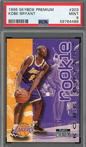 Kobe Bryant 1996 Skybox Premium Basketball Rookie Card 203 оценета PSA 9