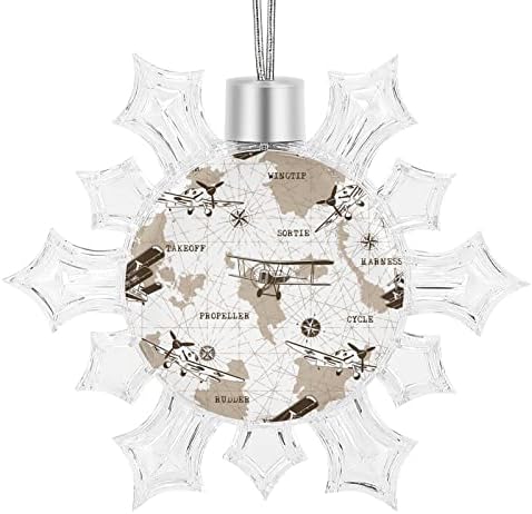 Гроздобер воздушен пат Светска мапа елка на новогодишна елка на снегулки од снегулка украси што висат украси на снегулка со