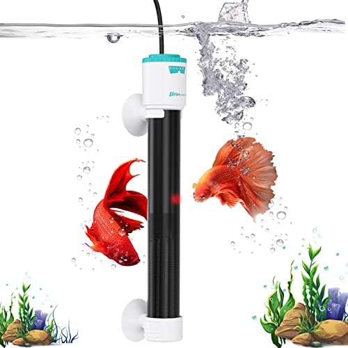 Грејач на аквариум за риби за дишење 50W/100W/200W/300W/500W за 5-90 галон, потоплив грејач на резервоарот за риби со прилагодливо копче за