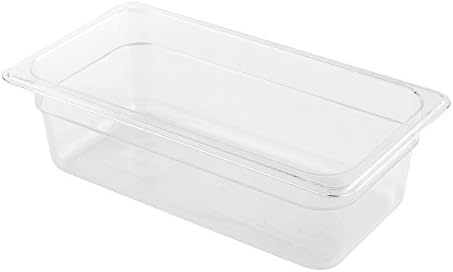 Met Lux Правоаголник чиста пластика 1/3 големина контејнер за складирање на ладна храна - 4 Длабочина - 10 кутија за броење