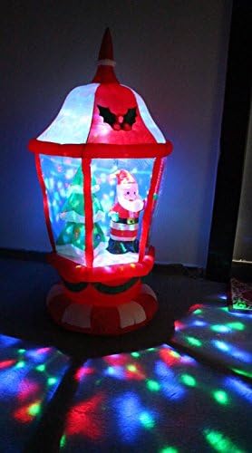 Два божиќни украси за украси, вклучуваат стоки BZB 6 стапала висока осветлена Божиќна надувување на фенер со Дедо Мраз и Дрво, и 5 метри