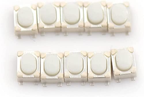 Микро прекинувачи за микро прекинувачи на Gibolea Micro копче 4Pin 3 * 4 * 2,5 mm Бело тактилно тактилно тактично копче Микро прекинувач