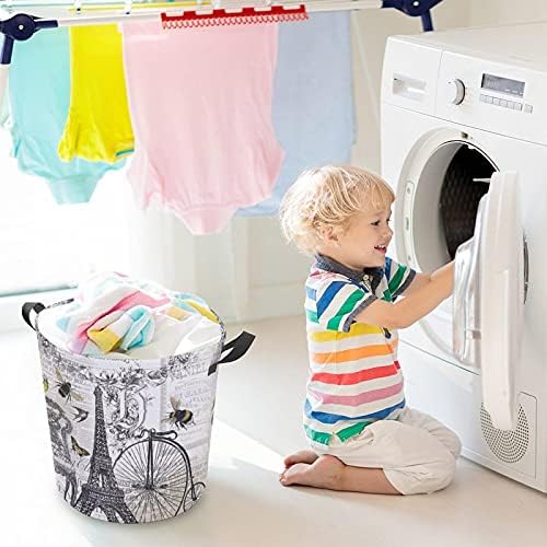 Поддршка за алишта за перење FODUODUO, со рачки со рачки што може да се преклопи валкана облека за складирање за спална соба,