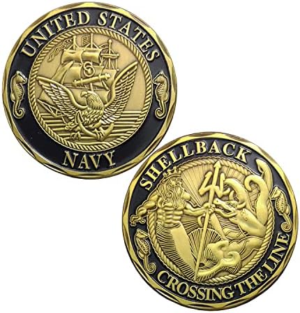 GLAMTUNE американски морнарички предизвик на монети со обвивка за преминување на линијата Sailor Coins Подарок