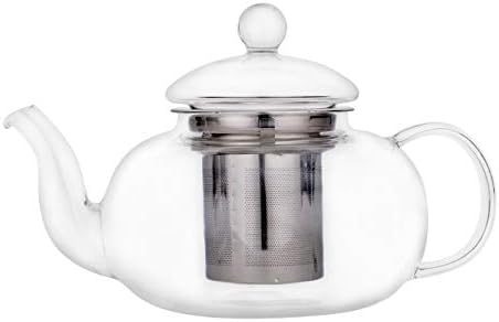 Чај концепт боросиликатен чај чај чај двоен wallид 2 fl oz погоден за лабав чај од лисја или цветен чај