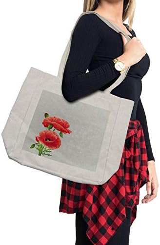 Торба за купување цвет од афион афион, свежо градинарски ливчиња и пупки романтична невестинска корсаж, еко-пријателска торба