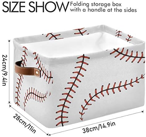 Бејзбол Конци Конци Корпа За Складирање Корпа Топка Софтбол Голема Ткаенина Играчки Кутија За Чување Коцки Со Рачки Склопувачки Плакар Полица