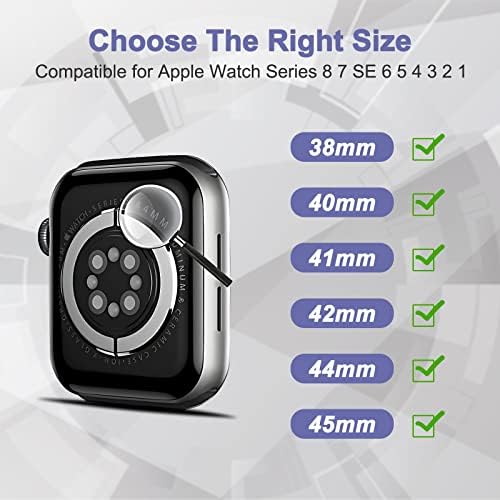 Aottom Часовник Бенд Компатибилен за Apple Watch 45mm 44mm 42mm 41mm 40mm 38mm 49mm, Браник Случај Бенд Ремен за Iwatch Ултра Серија SE 8 7 6 5 4 3 2 1, Транспарентен Кристално Јасно Желе Заштитни Сл