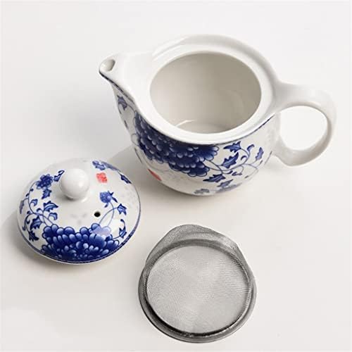 Kutdyk Сино сино и бело порцелан чајник, керамички чајник, сет за чај Кунг Фу, порцелански чај поставен цвет чајник
