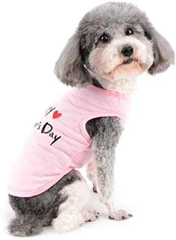 Облека за кошули со кучиња Ranphy со среќен ден на мајката Среќен ден на таткото, печати за мали кучиња момчиња девојчиња миленичиња симпатични