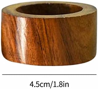 МАТИ МАТИ МАТИ 4 прстен од салфетка дрвена крпа прстен Дрвена дрво мушка дрво масичка за декорација на трпеза, поставена за 4 мали