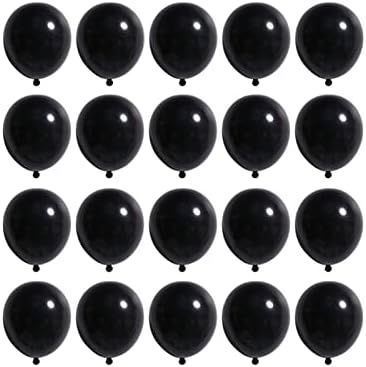10 инчни Црни Латекс Балони, 100 парчиња Црни Балони За Туш За Бебиња Украси За Свадба Роденден