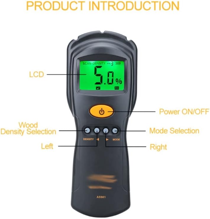 Мерач на дигитален хигрометар LHLLHL за тестер за влажност на дрва/картонска граѓа за влажност Брз и прецизно мерење на микробранови