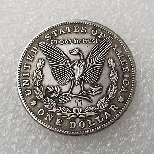 Копирајте занаетчиски монети занаети Wanderer 1897 череп сребрена монета комеморативна монета токен