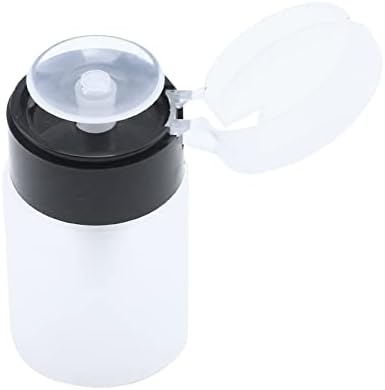 Risbay 2PCS 250ml Транспарентен и црна течна пумпа за пумпа за притискање празни шишиња со капаче за флип за лак за нокти, отстранувач