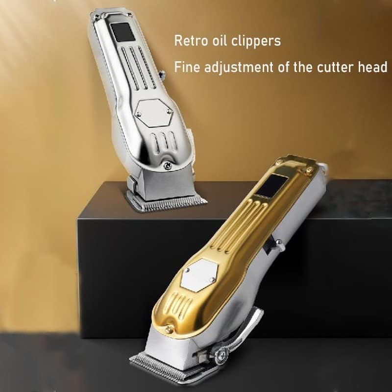 Crivers Clippers за коса за мажи, целосен метален професионален клипер за коса, прилагодлива брада за коса за коса, моќна електрична електрична