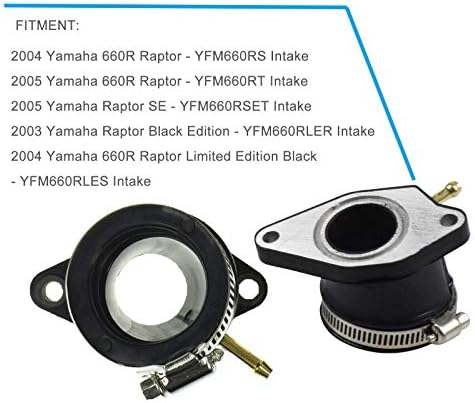 Заеднички за внесување на карбуратор за внесување на зглобот L/R за Yamaha Raptor 660R YFM660 2001-2005, заменете 5LP-13586-01-00 5LP-13596-01-00