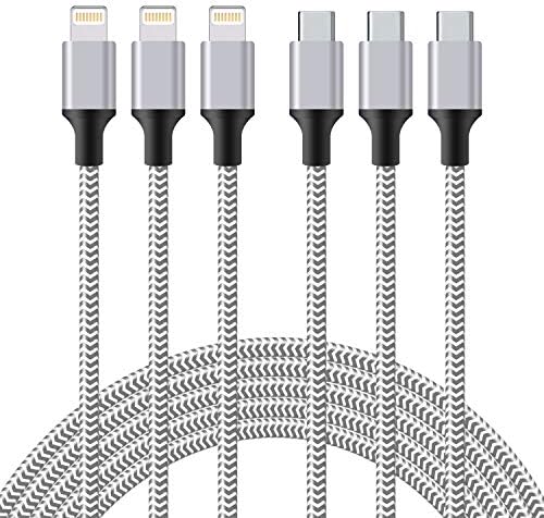 IDISON USB C Pd Полнач Кабел Се Применува за iPhone 14/13/12/12 PRO Max/12 Mini/11/11PRO/XS / Max/XR, 3Pack 3FT 6FT 10FT[Apple