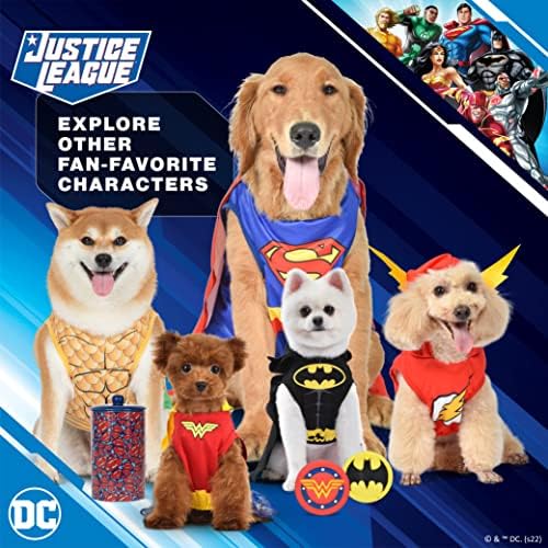 DC Comics Superhero The Flash Halloween Dog Coxume - 2xl | ДЦ Суперхерој Ноќта на вештерките за кучиња, смешни костуми за кучиња