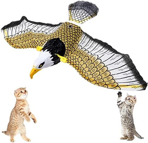Симулација на птици Интерактивна мачка играчка за мачки во затворен простор, симулација на птици Интерактивна висечка папагал/Игл летачка