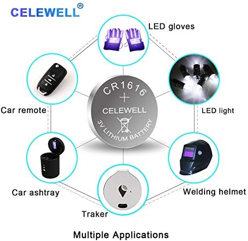 CELEWELL CR1616 5 Парчиња 3V Литиумска Батерија€5-Годишна Гаранција