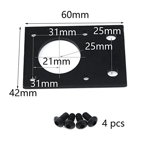 Wealrit 4 PCS Black 3D Plate Plate Mounter Mounter, плоча за монтирање на моторот, 3D печатач Стипер мотор монтажа