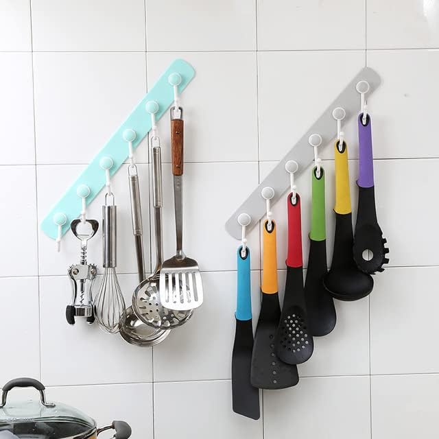 2 парчиња решетката за складирање кујна може да ротира ред од 6 куки baskиден шкаф за бања Организирање на виси држач дома кука