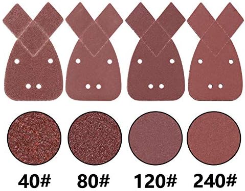 Хартија за пескарење биенака 10 парчиња/сет 40/80/120/240 Грит шкурка за зајаци во облик на уши во облик на уши диск за алатки за