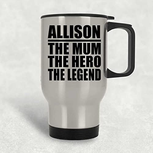 Дизајнирајте го Алисон Мајка Херој Легендата, сребрена патувања за патувања 14oz не'рѓосувачки челик изолиран Тумблер, подароци