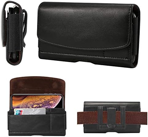 Случај за футрола за iPhone 11 Pro Max/XS Max Leather Belt Clip торбичка, торбичка за куќиште на појас за појас за Samsung Galaxy Note9/8/S10+/S9+/S8+/J4+/A7,