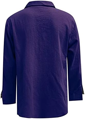 Jeke-DG Shacket Lapel Lapel со долги ракави кошула цврста боја модна копче надолу облека, карирана плажа празник гроздобер плус големина на врвови