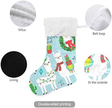 Пимилагу Божиќ и празници Лама алпака Божиќни чорапи 1 пакет 17,7 “, виси чорапи за Божиќна декорација