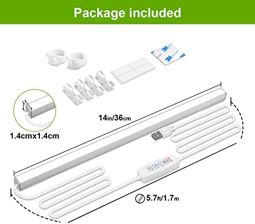 ГЕХУАЈ Приклучок Под Осветлување На Светлата на Кабинетот-14-инчна Магнетна Лед Светлосна Лента Затемнета Под Лента За Светло На Работната