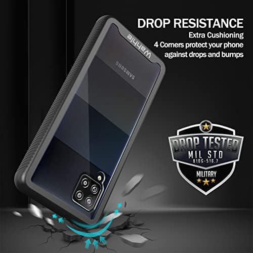 Wahle Samsung Galaxy A42 5G Case, изграден во заштитник на екранот целосен каросерија шок-отпорен тенок фит браник заштитен телефонски