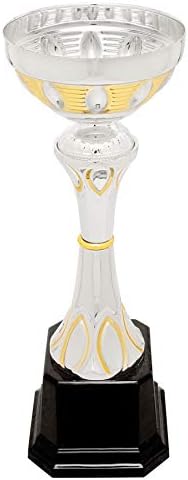 Деценија на награди Трофеј, сребро и злато - Метална чаша Корпоративна награда - висока 9,75 инчи - врежана плоча на барање