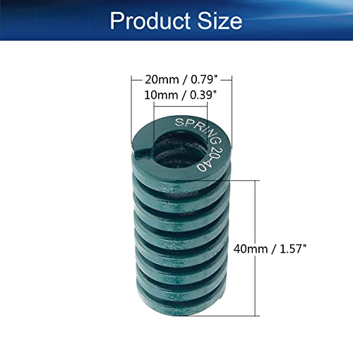 Yinpecly 20mm OD 10 mm ID 40mm спирално печат со тешка оптовареност за компресија, умираат пролет за 3Д додатоци за печатач