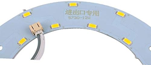 Нов LON0167 12W LED LED светлосен панел круг Ануларен 5730 SMD заштеда на плоча практична таванска ламба топло бело (12W LED-Lichtpaneel-KreisingFörmige