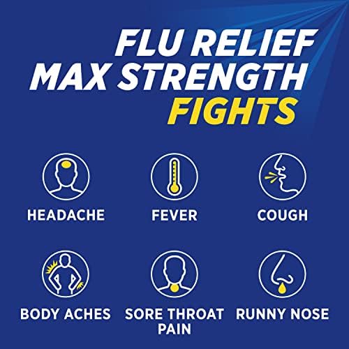 Олеснување на симптомите на грип на Theraflu Max јачина - 20 капчиња плус максимална јачина на ноќно лекови за грип за олеснување на симптомите