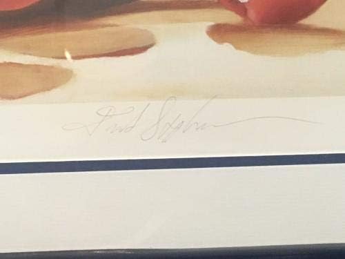 Мухамед Али го потпиша Френк Степлтон Лито, врамен автограм LE /500 PSA /DNA LOA - Автограмска боксерска уметност