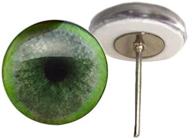 Adeејд Грин Јагуар стаклени очи на жици игла за игла за игла, правење материјали и други занаети