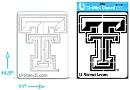 U-Stencil Texas Teches Double T Mini Mistil-TTOOS-202